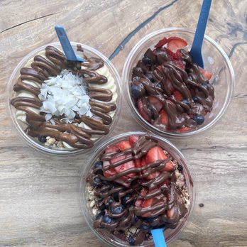 Playa Bowls - Coco power bowl with Nutella, fruit bowl with Nutella, and Pura vida bowl with Nutella - Juice Bars & Smoothies Near Me - San Antonio, Texas Playa Bowls - Coco power bowl with Nutella, fruit bowl with Nutella, and Pura vida bowl with Nutella - Juice Bars & Smoothies Near Me - San Antonio, Texas