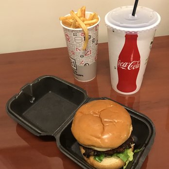 Burger 21 - Ballantyne - "Black n Bleu" Burger w/ Fries & Coke Zero - Burgers Near Me - Charlotte, North Carolina