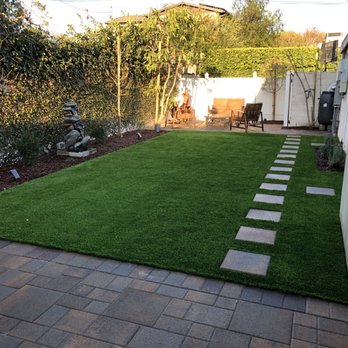 All American Landscape - a backyard with artificial grass - Landscaping Near Me - Los Angeles, California