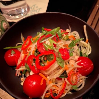 Three Dots and A Dash - Green Papaya Salad - Asian Fusion Near Me - Chicago, Illinois Three Dots and A Dash - Green Papaya Salad - Asian Fusion Near Me - Chicago, Illinois
