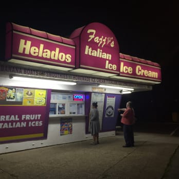 Fajji's Ice Cream - Store front on a late Sunday night. - Ice Cream & Frozen Yogurt Near Me - Perth Amboy, New Jersey
