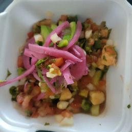Spicy Shrimp Ceviche Tostada