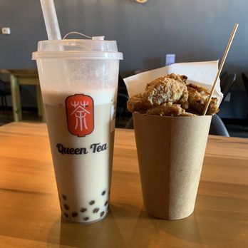 Queen Tea - Brown sugar milk tea with boba and chicken nugget combo, $9.35 - Bubble Tea Near Me - Kennesaw, Georgia Queen Tea - Brown sugar milk tea with boba and chicken nugget combo, $9.35 - Bubble Tea Near Me - Kennesaw, Georgia