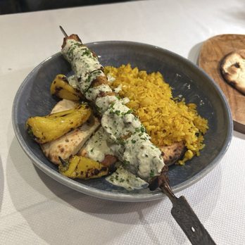Alara Modern Mediterranean - Chicken skewers - Mediterranean Near Me - Dallas, Texas Alara Modern Mediterranean - Chicken skewers - Mediterranean Near Me - Dallas, Texas