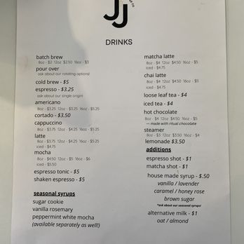 James & Joan Coffee - Menu - Coffee & Tea Near Me - Orem, Utah