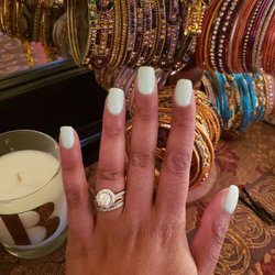 Nail Paradise - The perfect mint powder gel color. Thanks, Jane!