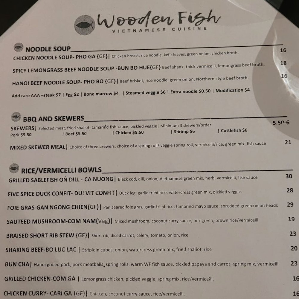 Wooden Fish - Menu 2/2 - Vietnamese Near Me - West Vancouver, British Columbia Wooden Fish - Menu 2/2 - Vietnamese Near Me - West Vancouver, British Columbia