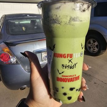 Kung Fu Tea - My remade spooky stuck, now with bubbles but lacking the taro... - Bubble Tea Near Me - Turlock, California Kung Fu Tea - My remade spooky stuck, now with bubbles but lacking the taro... - Bubble Tea Near Me - Turlock, California
