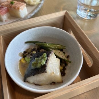 Miku - One of the three chefs-selected appetizers of Lunch Shokai, grilled cod - Japanese Near Me - Vancouver, British Columbia Miku - One of the three chefs-selected appetizers of Lunch Shokai, grilled cod - Japanese Near Me - Vancouver, British Columbia