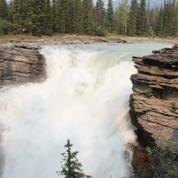 Athabasca Falls - Part of the upper falls. - Hiking Near Me - Jasper, Alberta