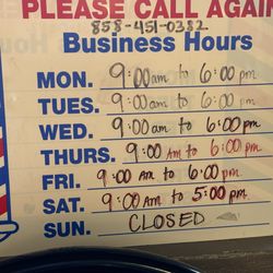 Westwood Barber Shop - Hours