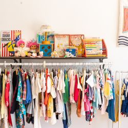 Grow Kid Grow - Our bright and cheery kids vintage wall in our new space on York Blvd in Highland park