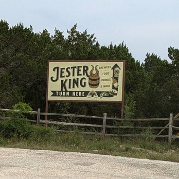 Jester King Brewery - Sign from the road driving in - Breweries Near Me - Austin, Texas