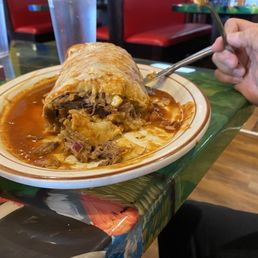 Shredded beef Burrito Deluxe Shredded beef Burrito Deluxe