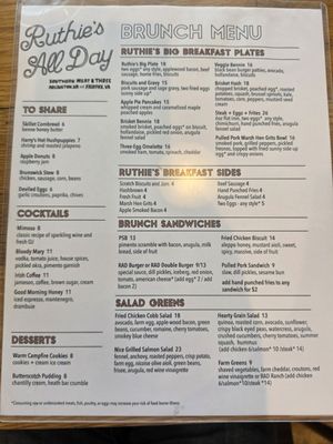 Menu photo 1 Ruthie's All-Day Arlington, VA Menu photo 1 Ruthie's All-Day Arlington, VA