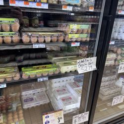 Eggs at a normal price and local.