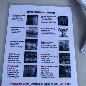 The Country Store - a menu for a local product - Delis Near Me - Venetia, Pennsylvania The Country Store - a menu for a local product - Delis Near Me - Venetia, Pennsylvania