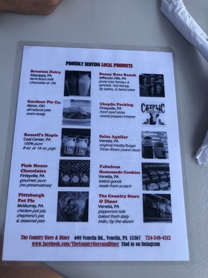 Menu photo 4 The Country Store Venetia, PA Menu photo 4 The Country Store Venetia, PA