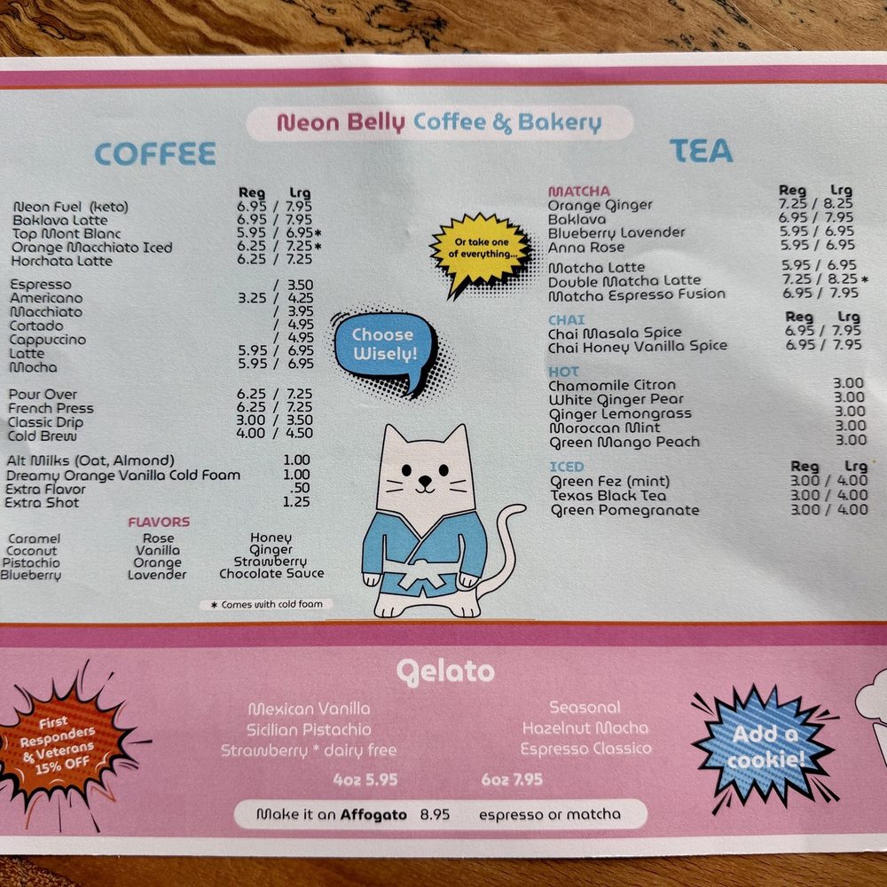 Neon Belly Coffee & Bakery - Menu - Coffee & Tea Near Me - Austin, Texas Neon Belly Coffee & Bakery - Menu - Coffee & Tea Near Me - Austin, Texas