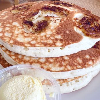 Pancakes & Waffles BLD Waimalu - Banana Pancake Short Stack (S/S) - Breakfast & Brunch Near Me - Aiea, Hawaii