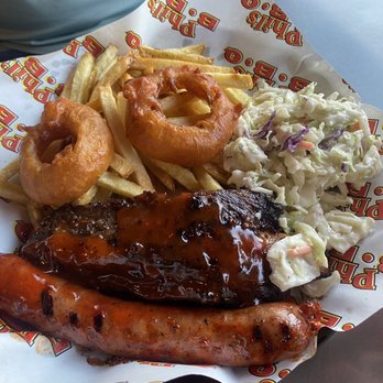 Phil's BBQ - Beefy Rib Tickler with Sausage Link Tickler - Barbeque Near Me - San Diego, California Phil's BBQ - Beefy Rib Tickler with Sausage Link Tickler - Barbeque Near Me - San Diego, California