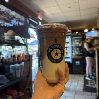 The Surfinista - My friends hazelnut latte - Juice Bars & Smoothies Near Me - Cocoa Beach, Florida