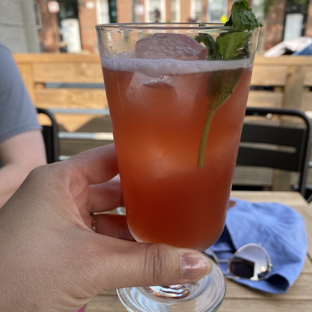 Lardon - Fragole (Bordiga, strawberry, cassis, lime, sparkling rose, angostura bitters). - Cafes Near Me - Chicago, Illinois Lardon - Fragole (Bordiga, strawberry, cassis, lime, sparkling rose, angostura bitters). - Cafes Near Me - Chicago, Illinois