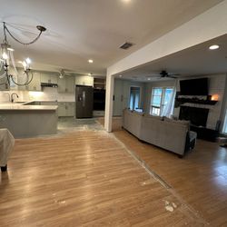 Affordable Dfw Contractors - After - walls removed for open concept (we're replacing the flooring soon!)
