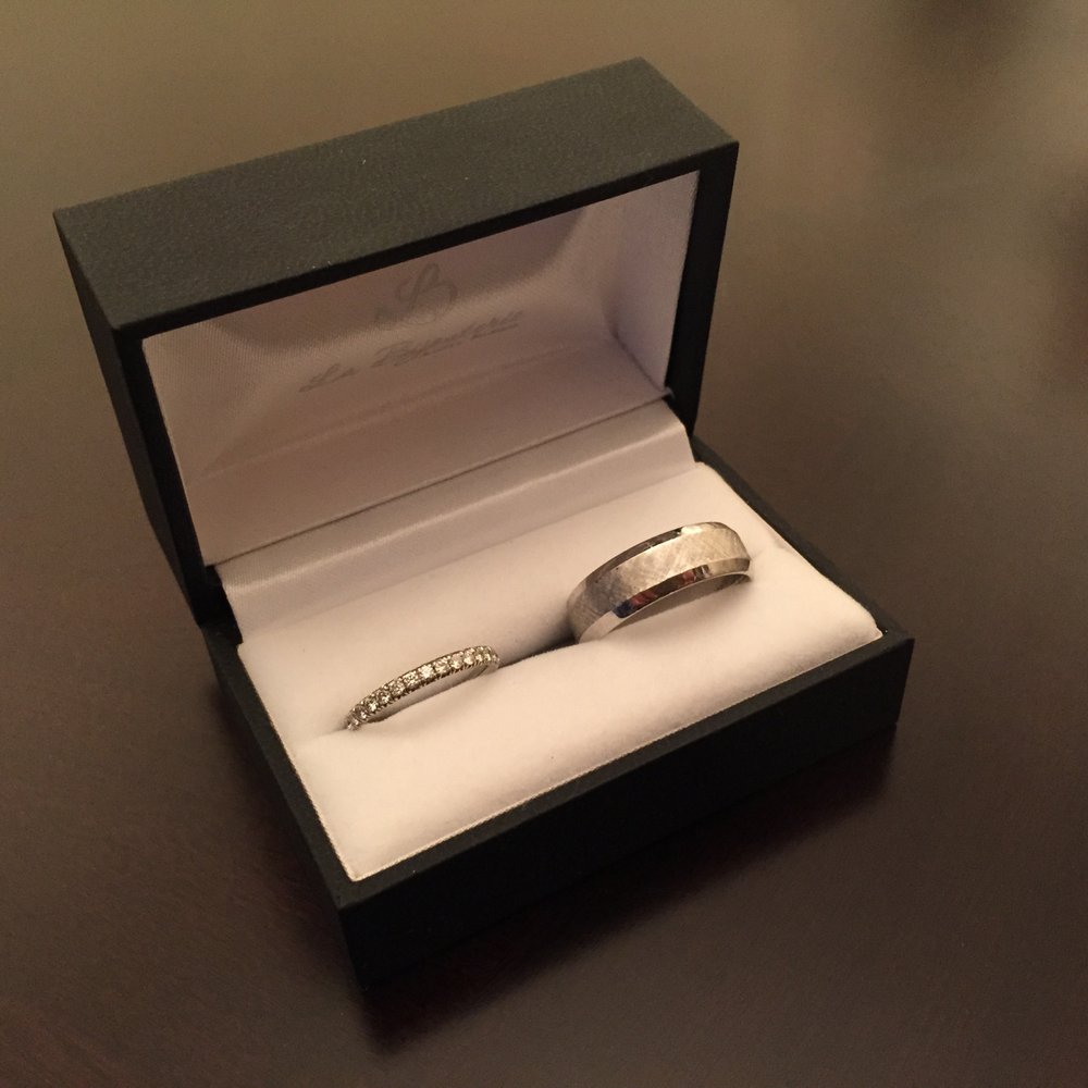 La Bijouterie - My husband's custom designed band on the right - Jewelry Near Me - San Francisco, California La Bijouterie - My husband's custom designed band on the right - Jewelry Near Me - San Francisco, California