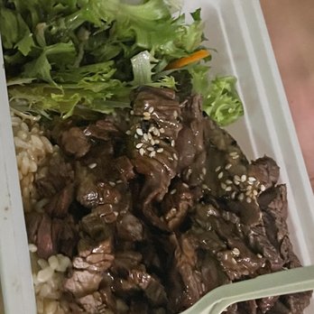 Glaze Teriyaki - Teriyaki Steak, Brown Rice, & Sesame Dressing (came on the side) - Japanese Near Me - New York, New York