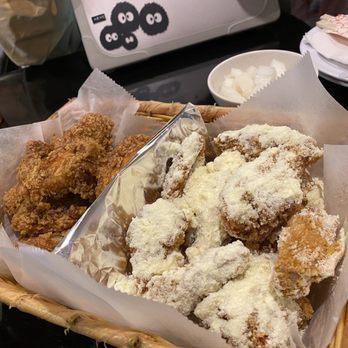 Don Chicken - carabonara (i think it was some kind of experimental cheese one) and Soy Garlic Chicken - Chicken Wings Near Me - Palisades Park, New Jersey