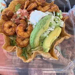 Double Baja Shrimp Tostada