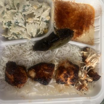 Mediterranean Delight - 24.99 Chicken Breast Kabob Plate four small pieces of chicken - Greek Near Me - Downey, California