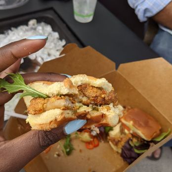 The Kitchen by Cooking with Que - Vegan catfish sliders - Vegan Near Me - Detroit, Michigan The Kitchen by Cooking with Que - Vegan catfish sliders - Vegan Near Me - Detroit, Michigan