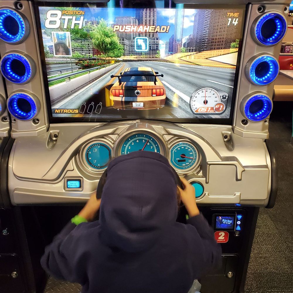 Chuck E. Cheese - He loved the race cars!! - Pizza Near Me - West Hills, California Chuck E. Cheese - He loved the race cars!! - Pizza Near Me - West Hills, California