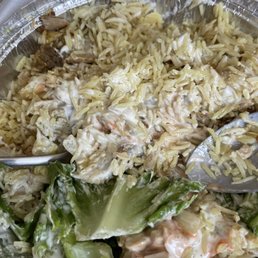 Mixed Chicken and Lamb over Rice Plate