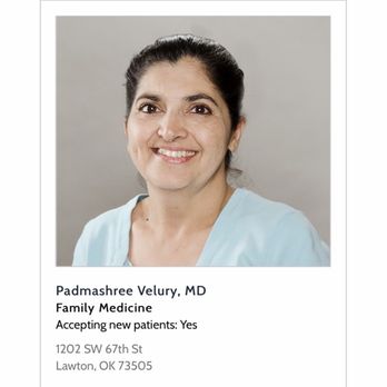 Velury Padmashree, MD - Stay away - Family Practice Near Me - Lawton, Oklahoma Velury Padmashree, MD - Stay away - Family Practice Near Me - Lawton, Oklahoma