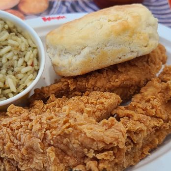 Bojangles - chicken strips, biscuit and dirty rice - Fast Food Near Me - Euless, Texas