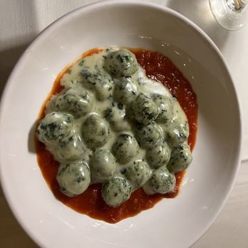 La Violetta - GNUDI TOSCANI Spinach and ricotta gnocchi with fresh tomato sauce and Parmigiano cheese - Italian Near Me - Sarasota, Florida