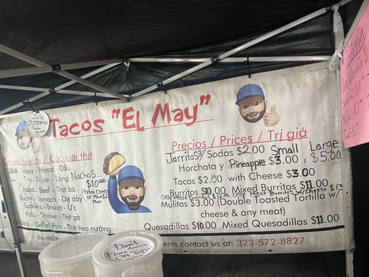 Menu photo 6 Tacos El May Westminster, CA