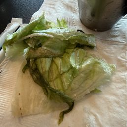 Lettuce from the wedge salad