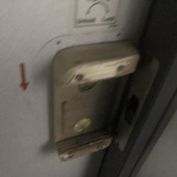 BestBus - instead of handle and lock just wooden plate with hole - Transportation Near Me - New York, New York