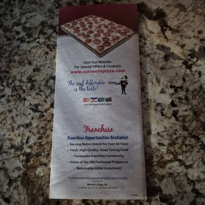 Menu photo 2 Sam's Sorrento Pizza Macomb, MI Menu photo 2 Sam's Sorrento Pizza Macomb, MI