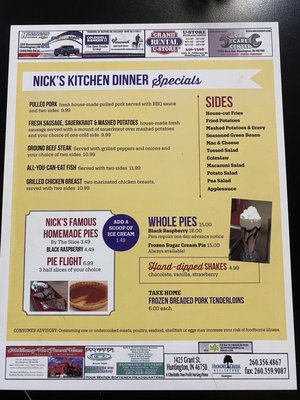 Menu photo 6 Nick's Kitchen Huntington, IN