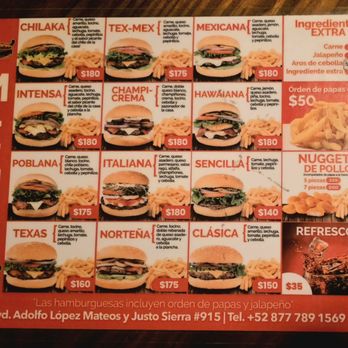 Las Chilakas Burger - Menu 10/2026 - Burgers Near Me - Ciudad Acuña, COA