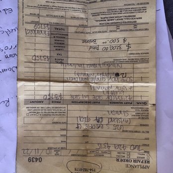 Torres Home Appliances - Appliance receipt with there phone number and address - Appliances Near Me - Santa Ana, California