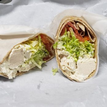 Bagels Your Way Cafe - a wrap of chicken and lettuce - Bagels Near Me - Medford, New York