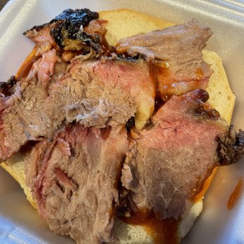 Sonny Bryans BBQ - Sad excuse for a bbq sandwich.  Yeah I'm from Texas. Fat side only?? No lean? - Barbeque Near Me - Dallas, Texas