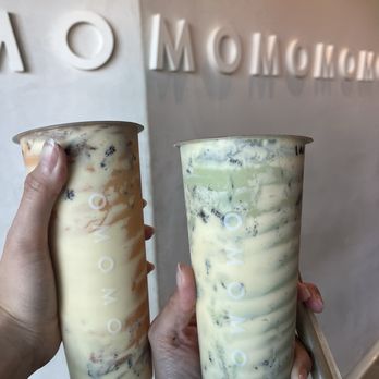 OMOMO Tea Shoppe - Camo Thai (with Oreo) & Oreo Creme Brulee Green Milk Tea - Coffee & Tea Near Me - Irvine, California OMOMO Tea Shoppe - Camo Thai (with Oreo) & Oreo Creme Brulee Green Milk Tea - Coffee & Tea Near Me - Irvine, California