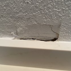 Hole in wall because splashbacks were not measured correctly